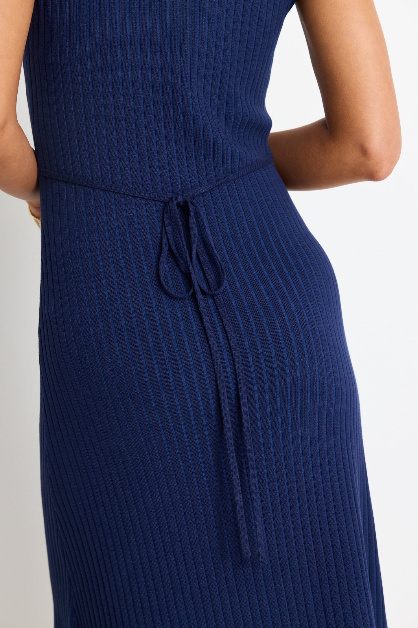 Splendid Ink Rib Knit Funnel Neck Maxi Dress